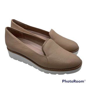 NEW Preston & York Hannah Sz 6 Loafers Shoes Nude Tan Leather Snakeskin